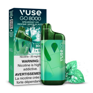 F1-SensoryVisual-8K-SpearmintIce-pack.png Spearmint Ice Vuse GO 8000 - Disposable Vape