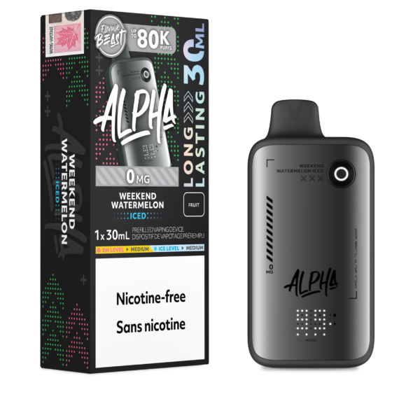 FlavorBeast_Alpha-0mg-JUN2026-Device_SP-EXS-WeekendWatermelonIced.png Weekend Watermelon Iced Flavour Beast Alpha - Disposable Vape 80K