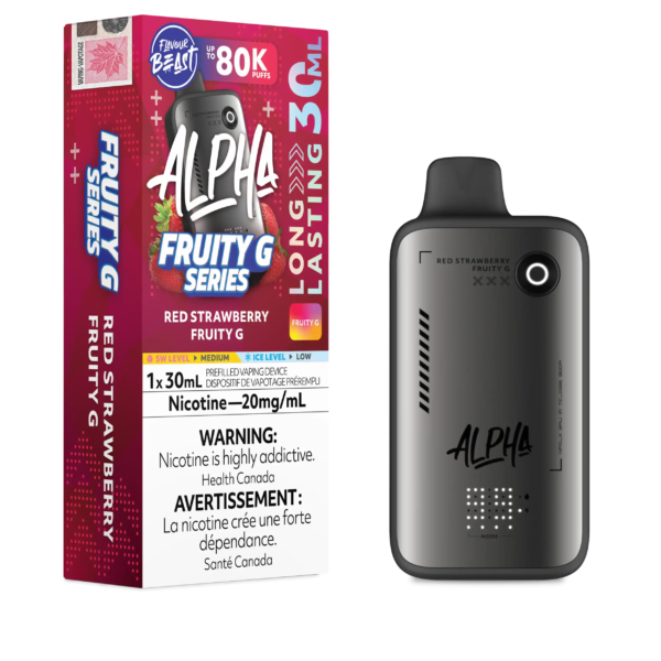 Red Strawberry Fruity G Flavour Beast Alpha - Disposable Vape 80K