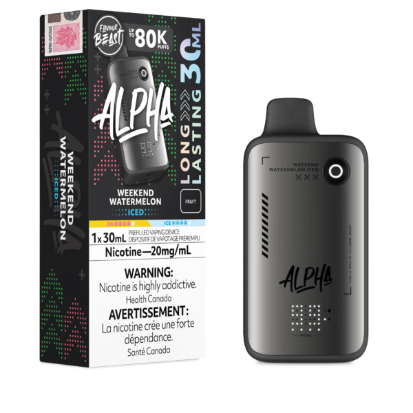 FlavorBeast_Alpha-FEB2026-Device_SP-EXS-WeekendWatermelonIced.png Weekend Watermelon Iced Flavour Beast Alpha - Disposable Vape 80K