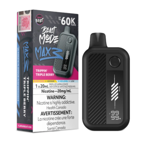 FlavourBeast_BeastModeMAX3_MAY2026-RENDER-FAM-EXS_20mg-TrippinTripleBerry_3bab9258-ffe8-42f8-96b6-9af06bcd99e9.png Trippin' Triple Berry Flavour Beast Mode Max 3 - Disposable Vape 60K