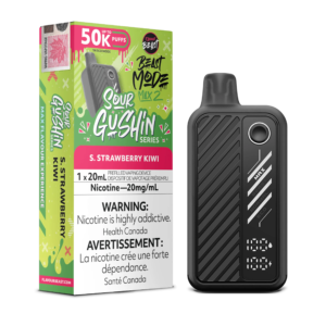 FlavourBeast_BeastModeMax2_DEC2025-RENDER-FAM-EXS_20mg-S.StrawberryKiwi.png Sour Gushin S. Strawberry Kiwi Flavour Beast Mode Max 2 - Disposable 50K