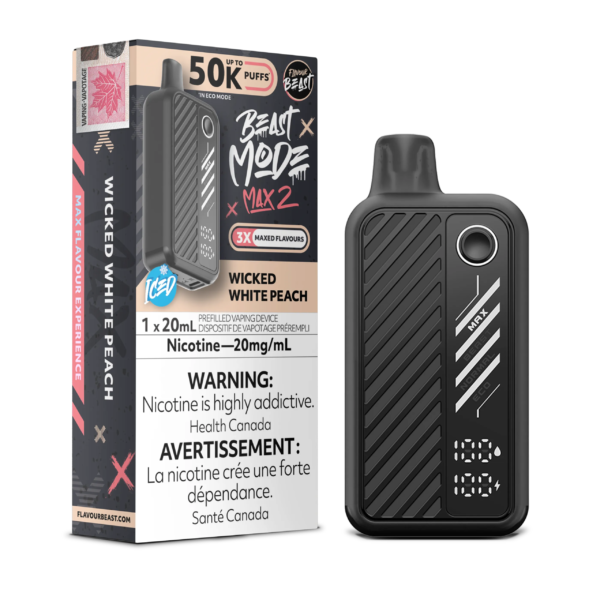 Wicked White Peach Flavour Beast Mode Max 2 - Disposable 50K
