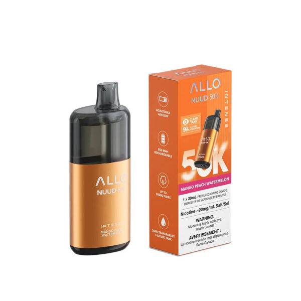 Mango Peach Watermelon Allo Intense Nuud - Disposable 50K