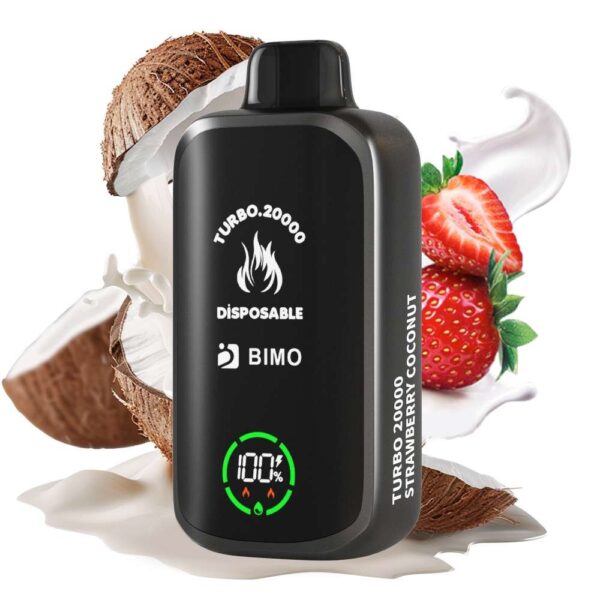 compressed_strawberry-coconut.jpg Bimo vape Turbo 20000 Puffs Strawberry Coconut